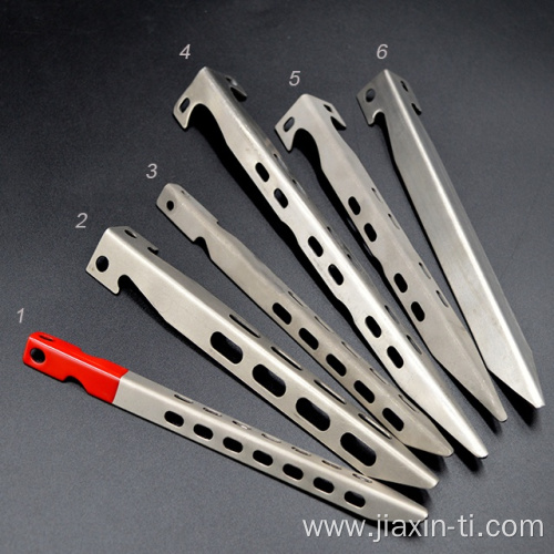 Windproof V-Shaped Titanium Stakes